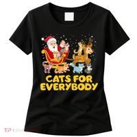Funny Christmas Santa Claus Cats For Everybody Women's T-Shirt thumb 0