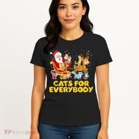 Funny Christmas Santa Claus Cats For Everybody Women's T-Shirt thumb 4