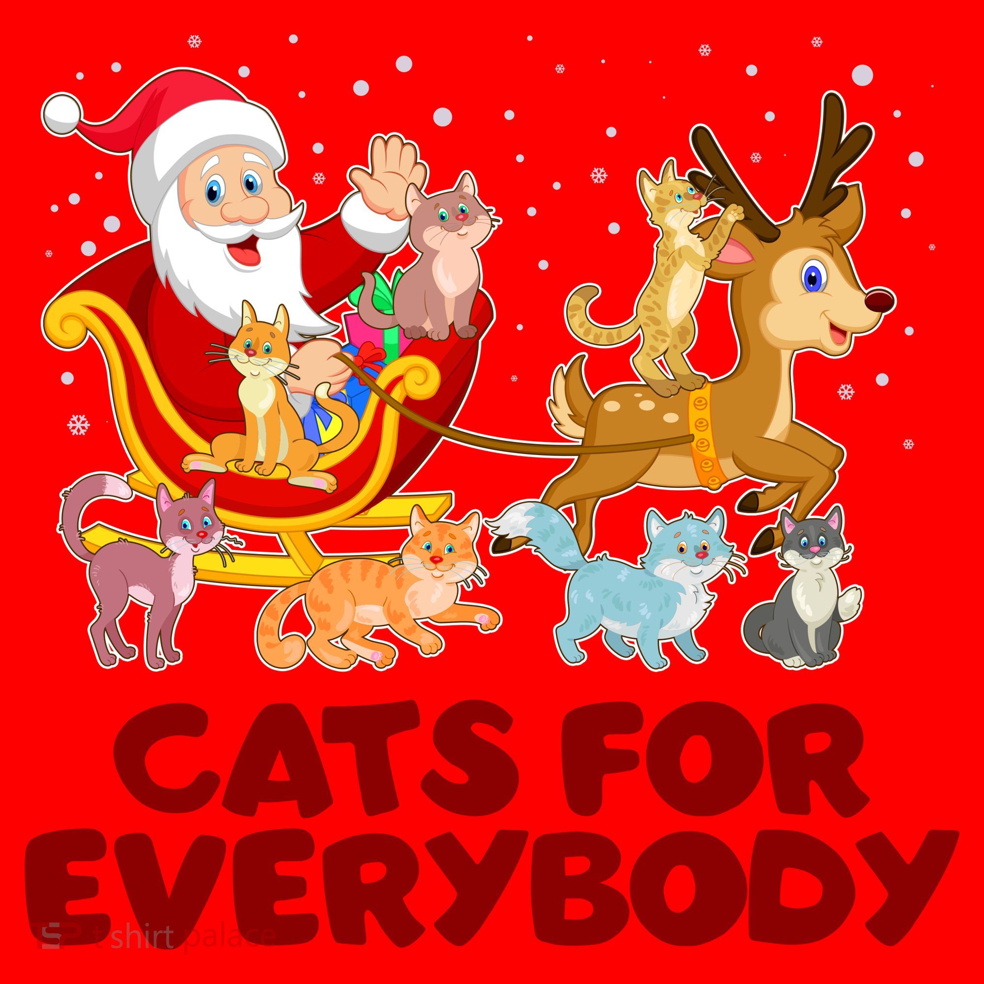 Funny Christmas Santa Claus Cats For Everybody Santa Hat