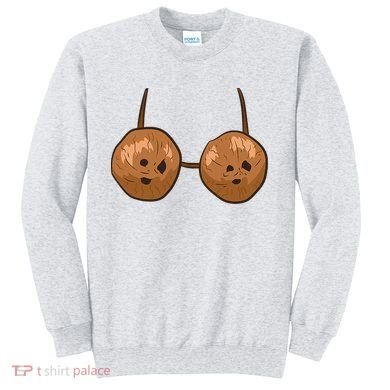 Funny Coconut Summer Coconuts Bra Halloween Sweatshirt