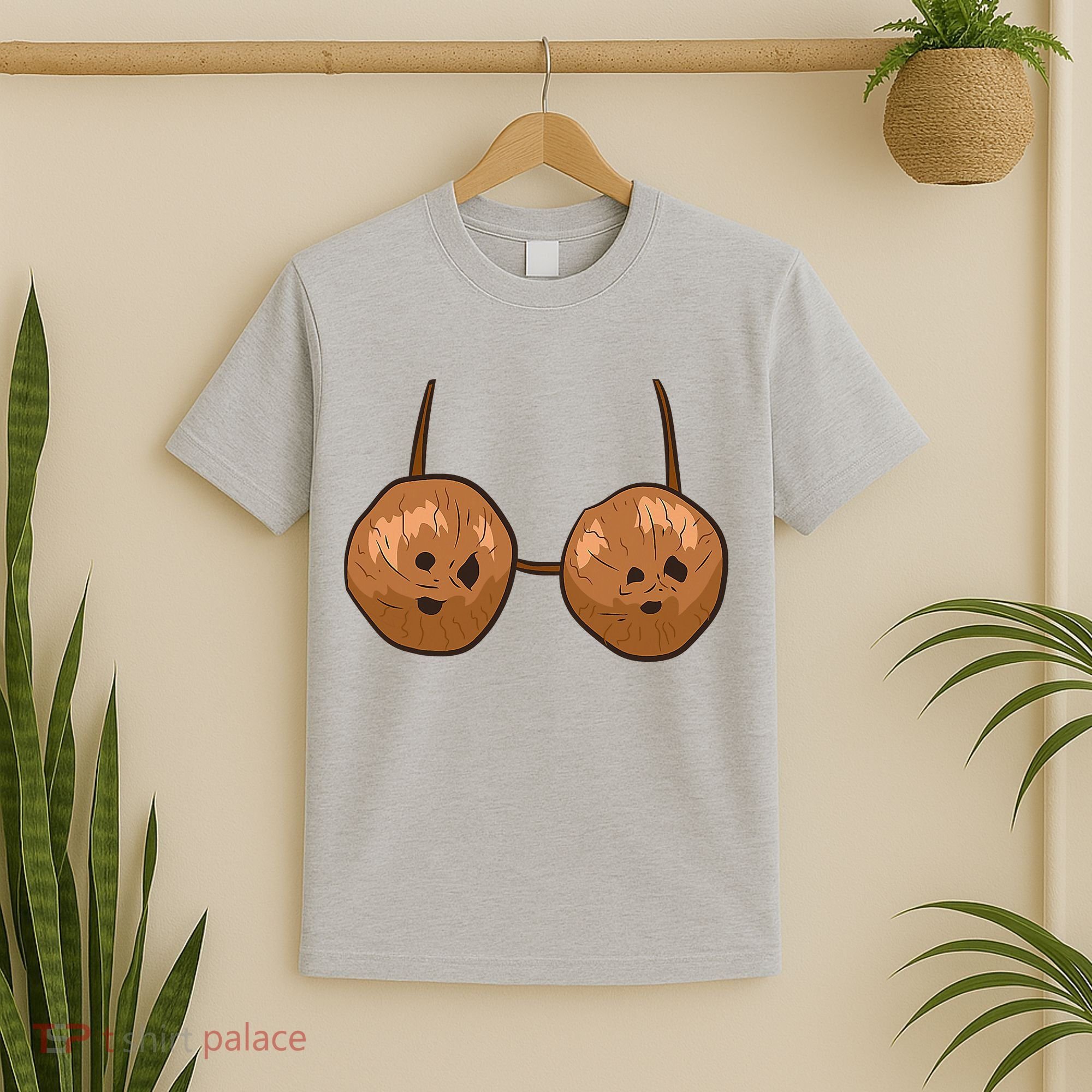 Funny Coconut Summer Coconuts Bra Halloween T-Shirt