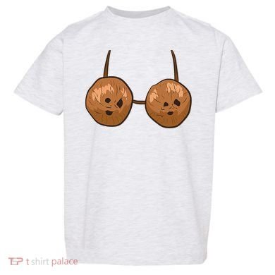 Funny Coconut Summer Coconuts Bra Halloween Toddler T-Shirt