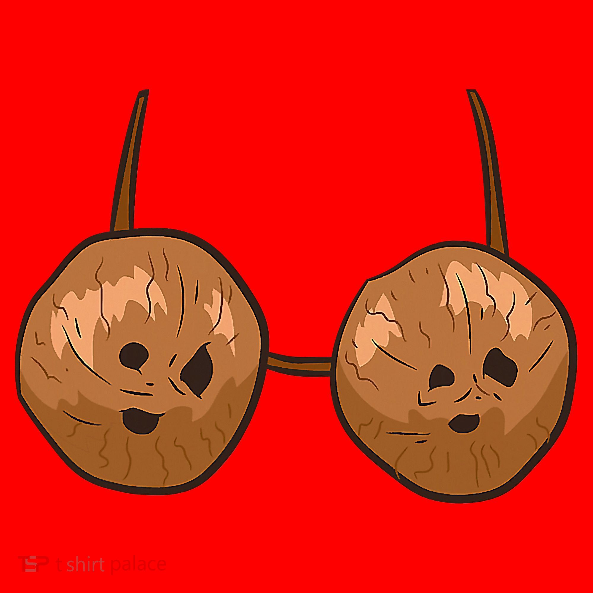 Funny Coconut Summer Coconuts Bra Halloween Santa Hat