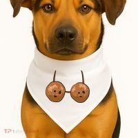 Funny Coconut Summer Coconuts Bra Halloween USA-Made Doggie Bandana thumb 1