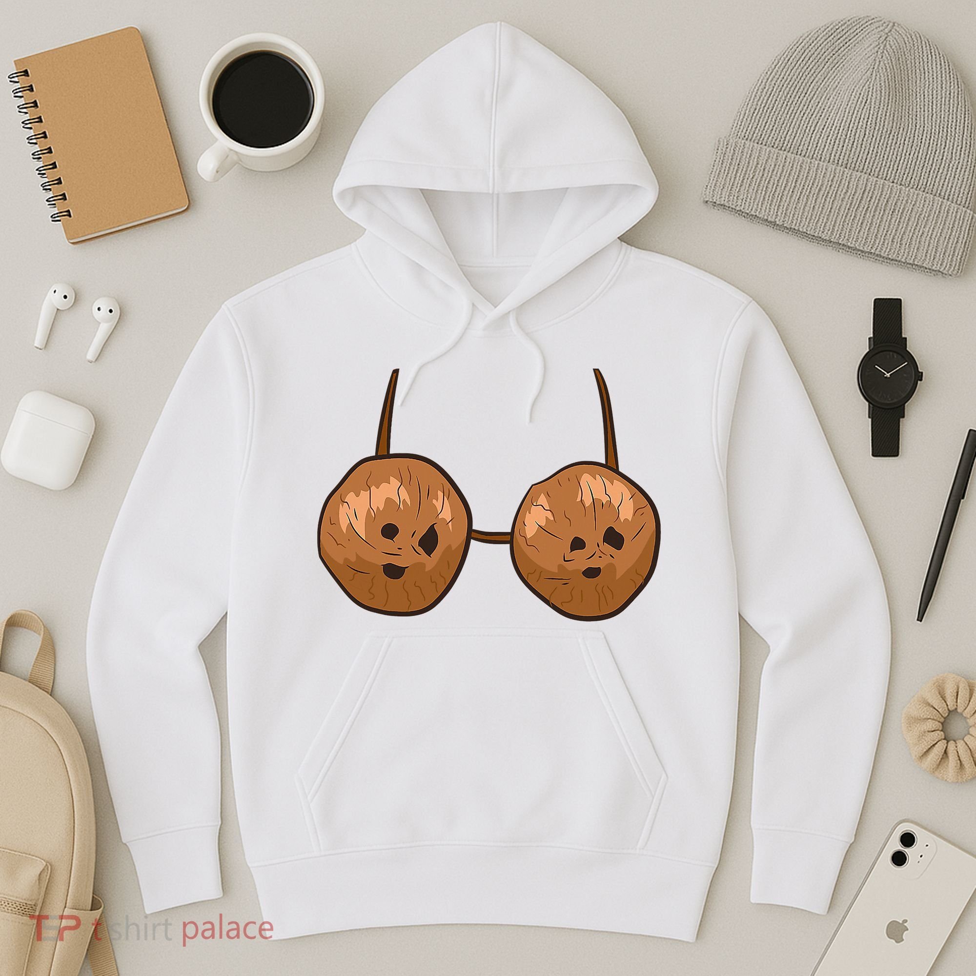 Funny Coconut Summer Coconuts Bra Halloween Hoodie