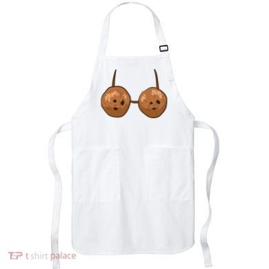 Funny Coconut Summer Coconuts Bra Halloween Apron