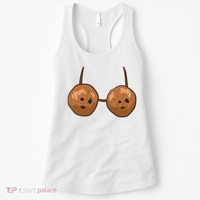 Funny Coconut Summer Coconuts Bra Halloween Women's Tank Top