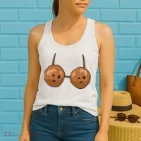 Funny Coconut Summer Coconuts Bra Halloween Women's Tank Top thumb 2