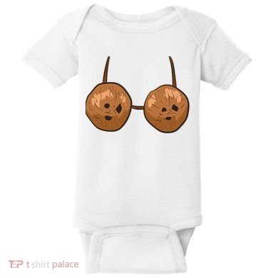 Funny Coconut Summer Coconuts Bra Halloween Baby Bodysuit