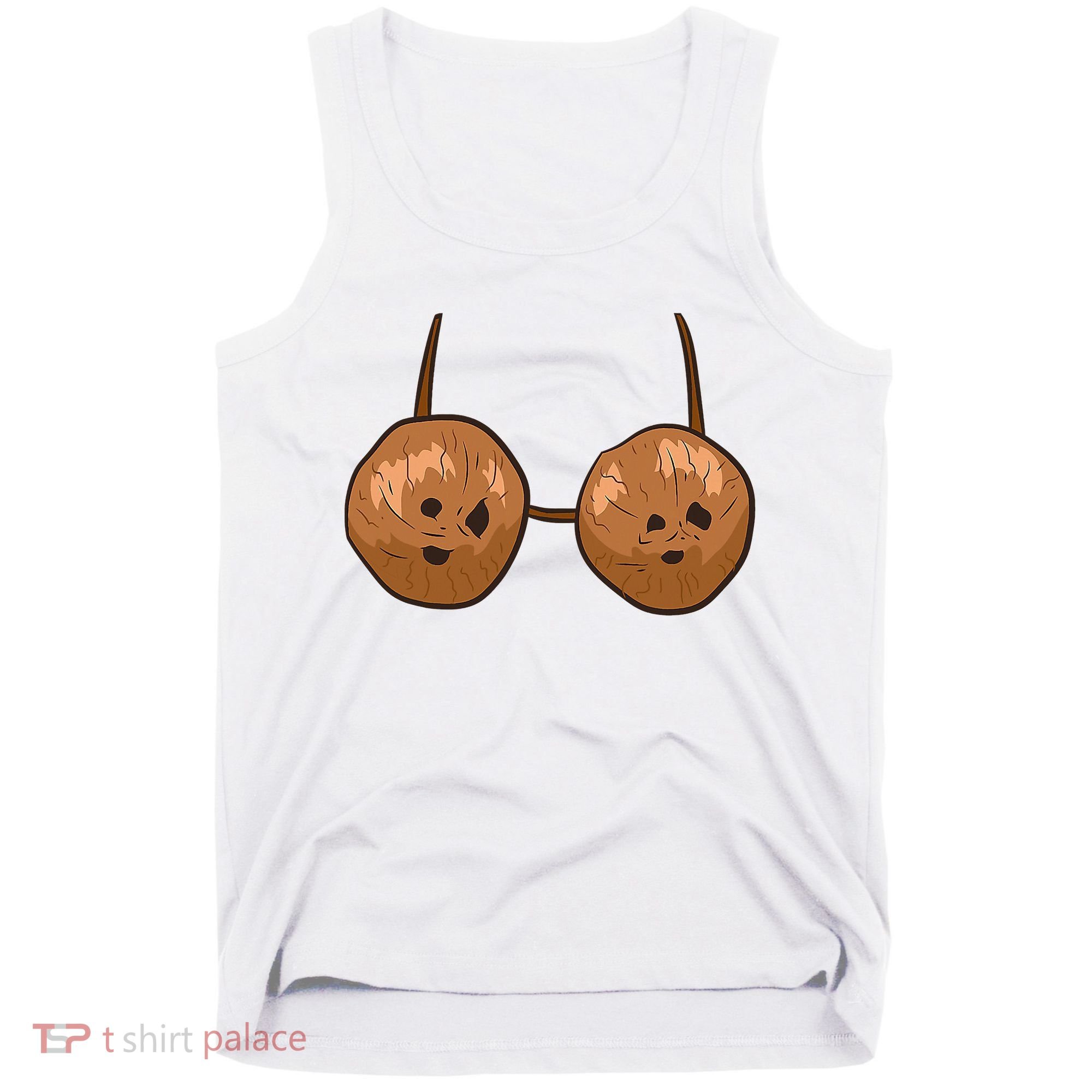 Funny Coconut Summer Coconuts Bra Halloween Tank Top
