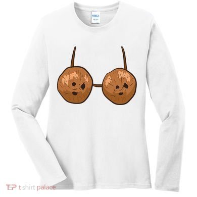 Funny Coconut Summer Coconuts Bra Halloween Women's Long Sleeve Shirt
