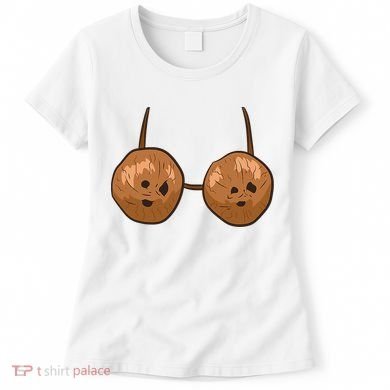 Funny Coconut Summer Coconuts Bra Halloween Women's T-Shirt