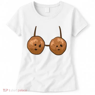 Funny Coconut Summer Coconuts Bra Halloween Women's T-Shirt