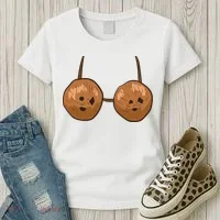 Funny Coconut Summer Coconuts Bra Halloween Women's T-Shirt thumb 3