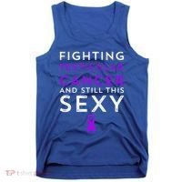 Fighting Cancer Still This Sexy Testicular Cancer Awareness Cute Gift Tank Top thumb 0