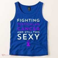 Fighting Cancer Still This Sexy Testicular Cancer Awareness Cute Gift Tank Top thumb 2