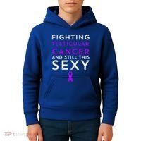 Fighting Cancer Still This Sexy Testicular Cancer Awareness Cute Gift Kids Hoodie thumb 4