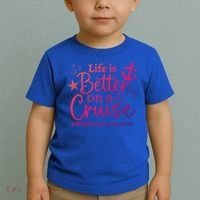 Family Cruise Ship Life Is Better On A Cruise Ship Vacation Funny Gift Toddler T-Shirt thumb 2