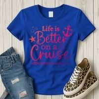 Family Cruise Ship Life Is Better On A Cruise Ship Vacation Funny Gift Women's T-Shirt thumb 3