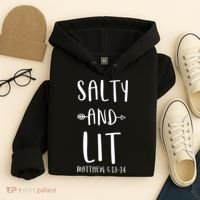 Funny Christian Salty And Lit Cool Gift Bible Matthew Hoodie thumb 4