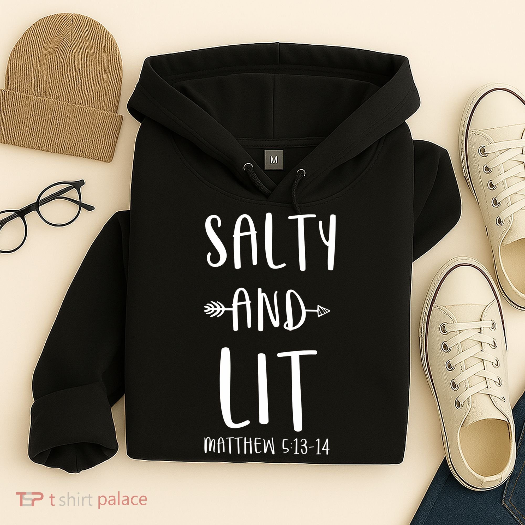 Funny Christian Salty And Lit Cool Gift Bible Matthew Hoodie