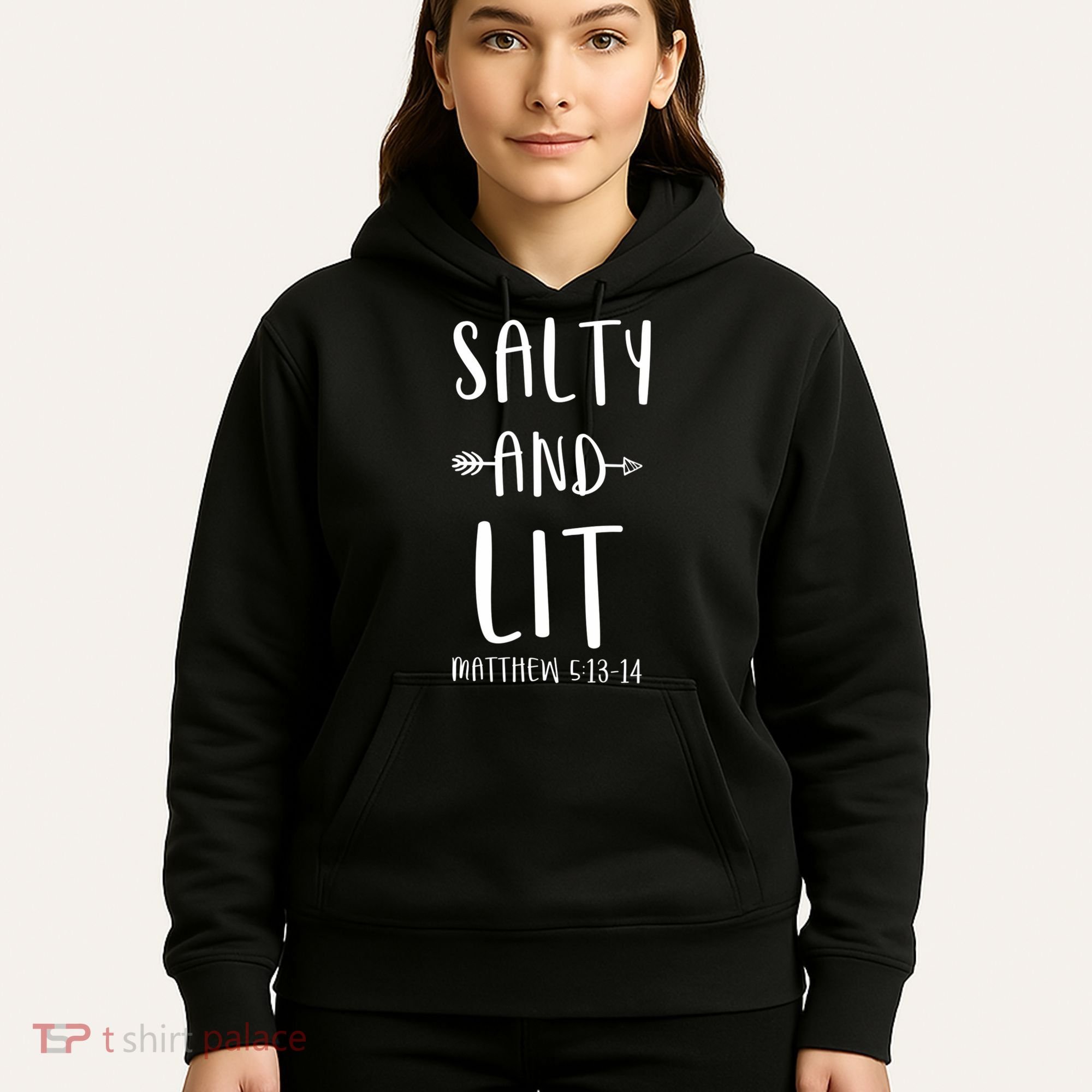 Funny Christian Salty And Lit Cool Gift Bible Matthew Hoodie