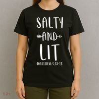 Funny Christian Salty And Lit Cool Gift Bible Matthew T-Shirt thumb 4