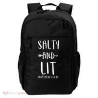 Funny Christian Salty And Lit Cool Gift Bible Matthew Backpack thumb 0