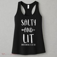 Funny Christian Salty And Lit Cool Gift Bible Matthew Women's Tank Top thumb 3