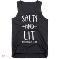 Funny Christian Salty And Lit Cool Gift Bible Matthew Tank Top thumb 0