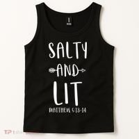 Funny Christian Salty And Lit Cool Gift Bible Matthew Tank Top thumb 2