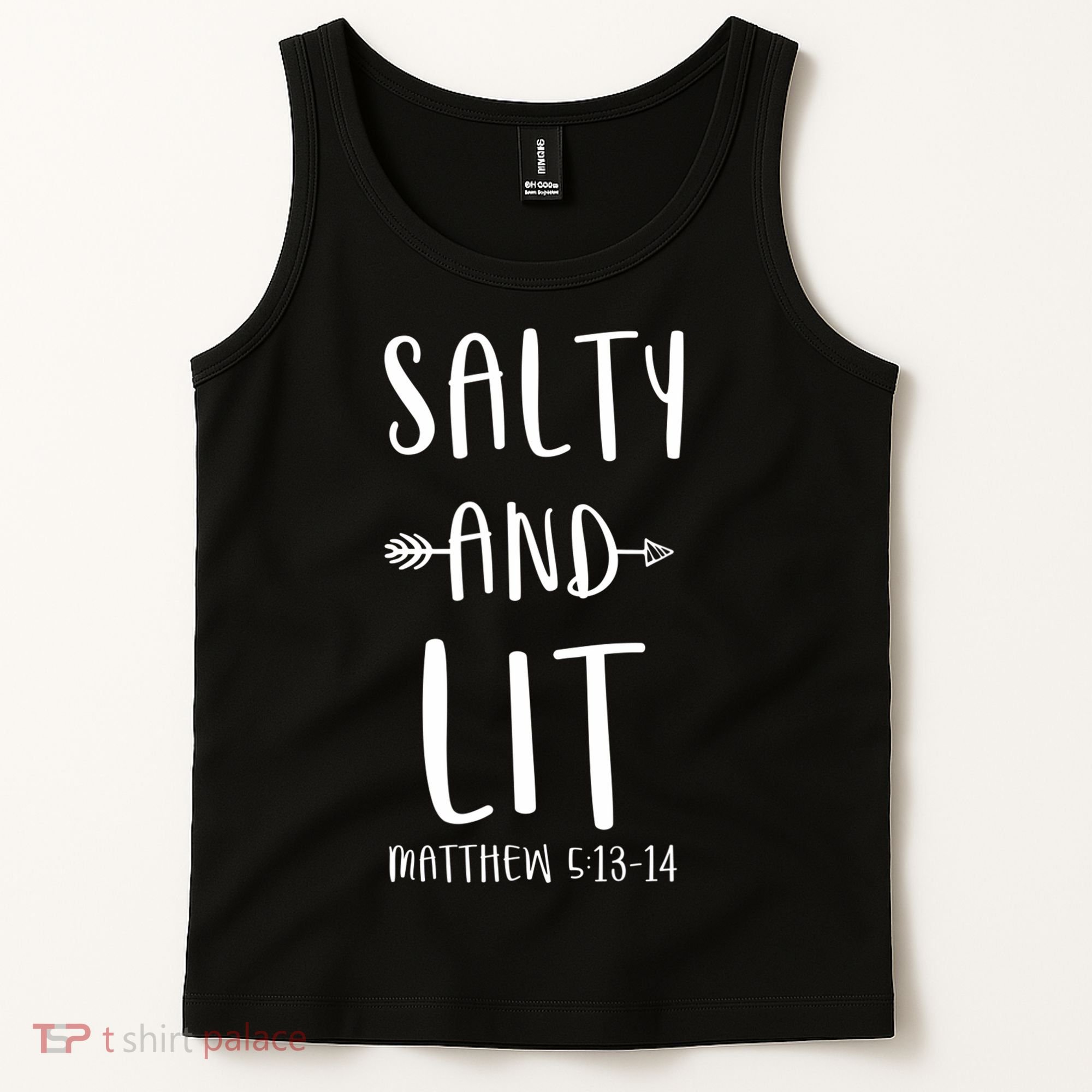 Funny Christian Salty And Lit Cool Gift Bible Matthew Tank Top
