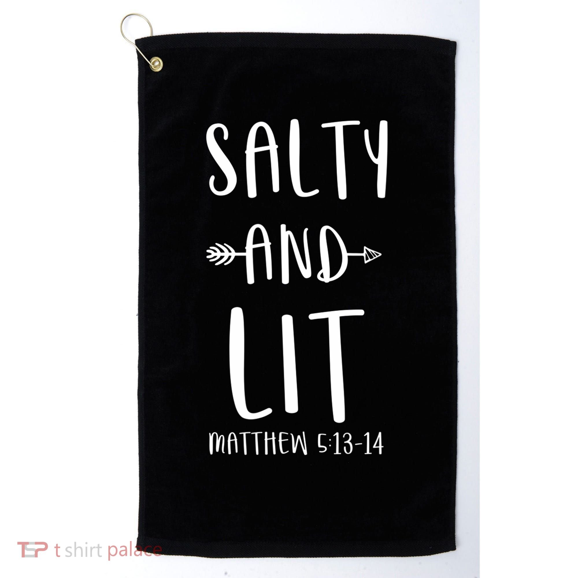Funny Christian Salty And Lit Cool Gift Bible Matthew Golf Towel
