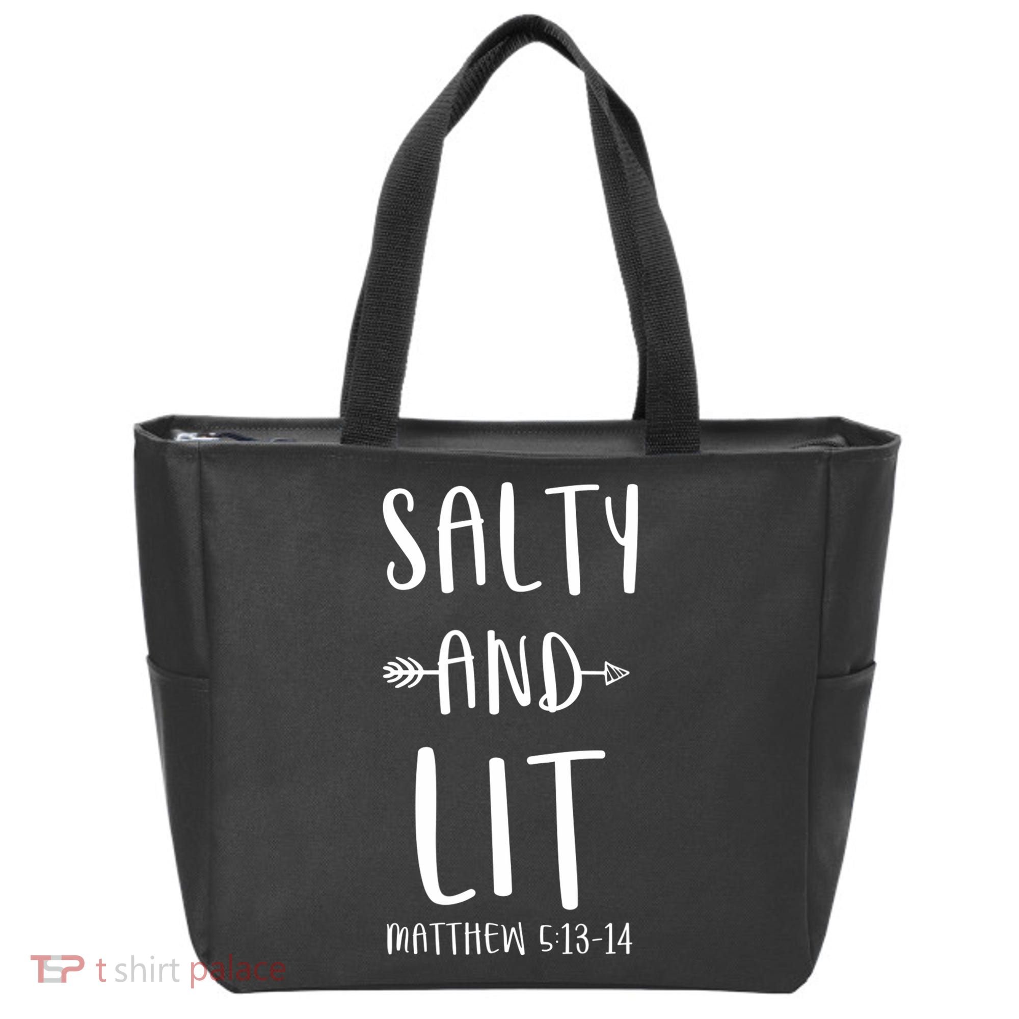Funny Christian Salty And Lit Cool Gift Bible Matthew Tote Bag