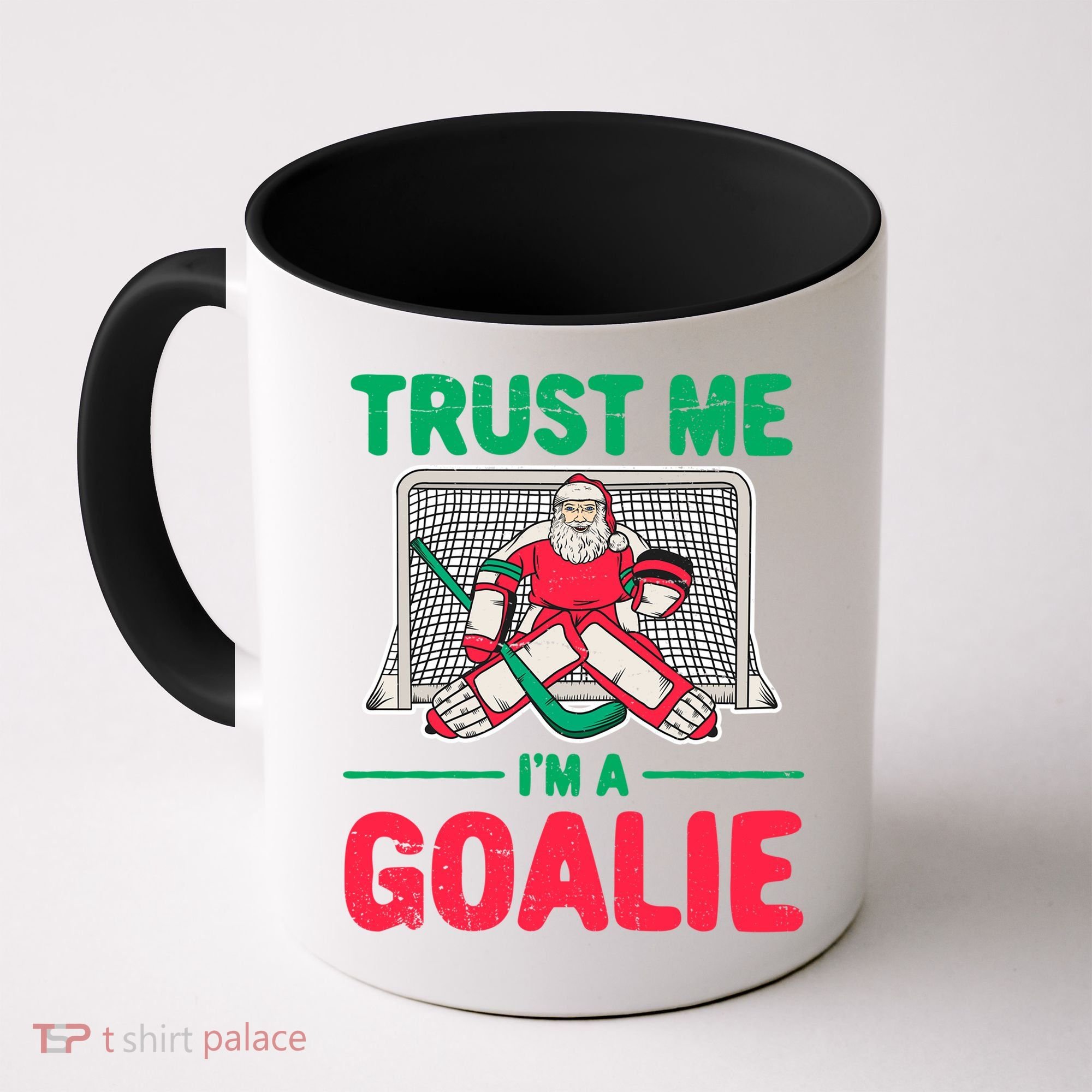 Funny Christmas Santa Ice Hockey Goaltender Goalie Meaningful Gift Coffee Mug