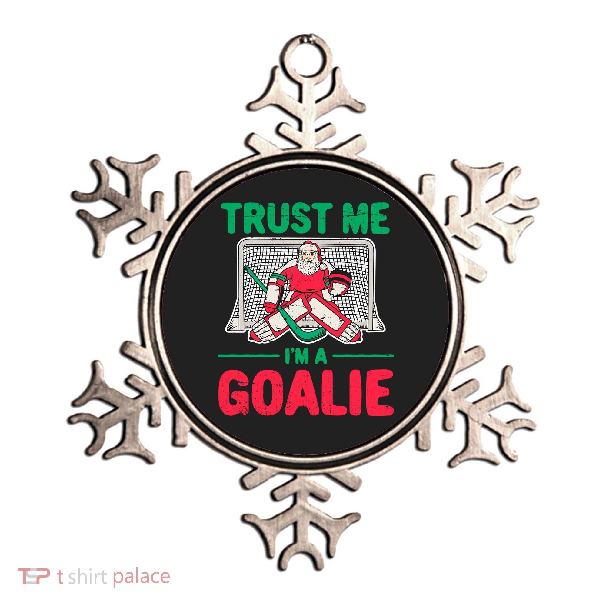 Funny Christmas Santa Ice Hockey Goaltender Goalie Meaningful Gift Ornament