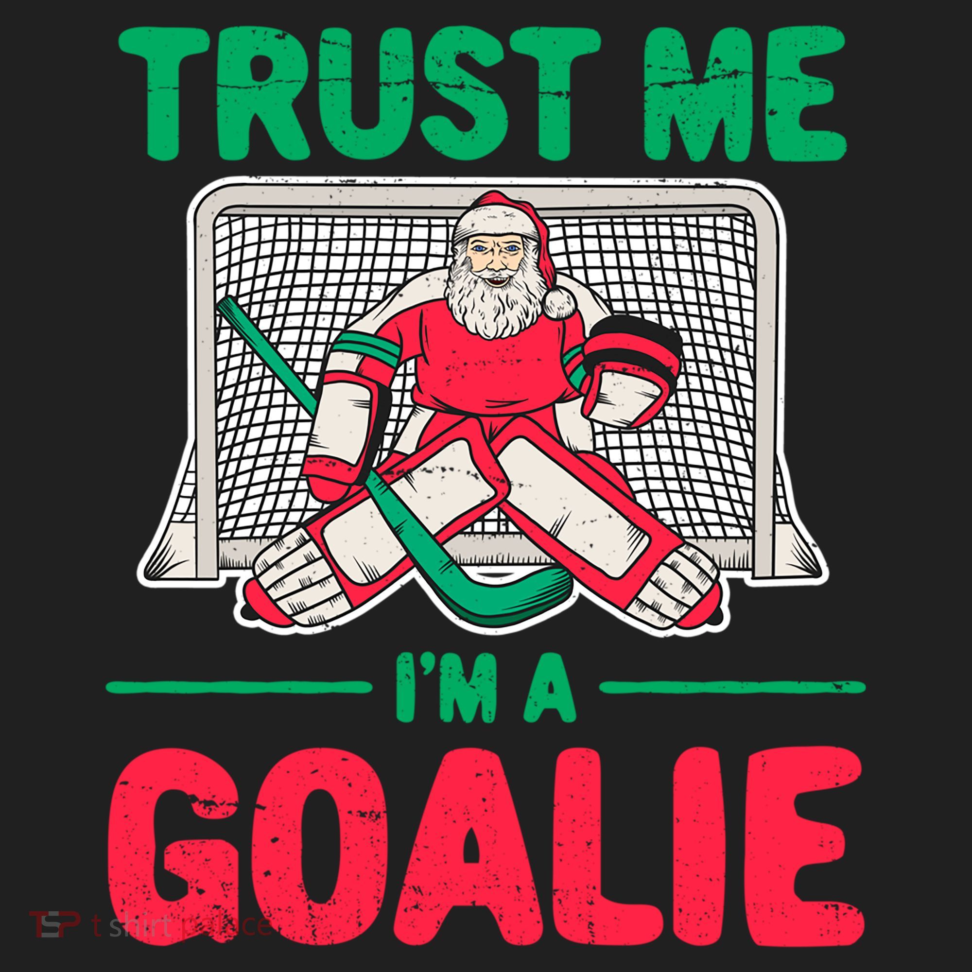 Funny Christmas Santa Ice Hockey Goaltender Goalie Meaningful Gift Golf Towel