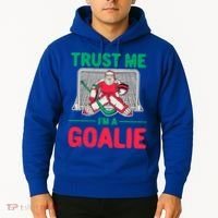 Funny Christmas Santa Ice Hockey Goaltender Goalie Meaningful Gift Hoodie thumb 2