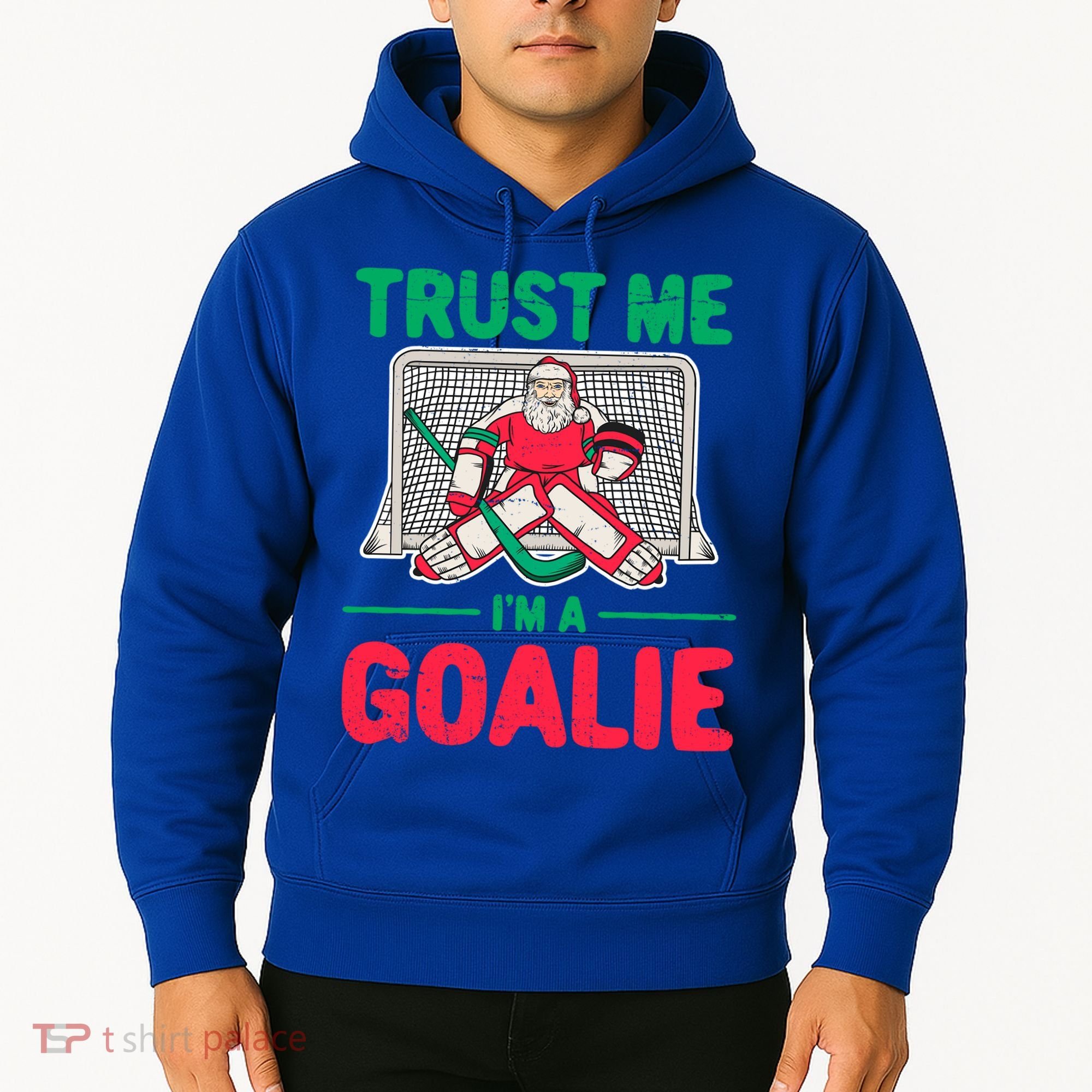 Funny Christmas Santa Ice Hockey Goaltender Goalie Meaningful Gift Hoodie
