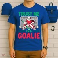 Funny Christmas Santa Ice Hockey Goaltender Goalie Meaningful Gift T-Shirt thumb 6