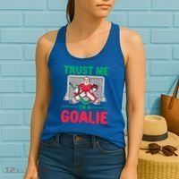 Funny Christmas Santa Ice Hockey Goaltender Goalie Meaningful Gift Women's Tank Top thumb 2
