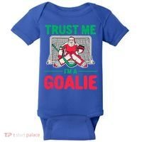Funny Christmas Santa Ice Hockey Goaltender Goalie Meaningful Gift Baby Bodysuit thumb 0