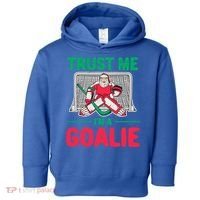 Funny Christmas Santa Ice Hockey Goaltender Goalie Meaningful Gift Toddler Hoodie thumb 0