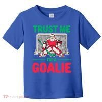 Funny Christmas Santa Ice Hockey Goaltender Goalie Meaningful Gift Toddler T-Shirt thumb 0