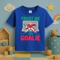 Funny Christmas Santa Ice Hockey Goaltender Goalie Meaningful Gift Toddler T-Shirt thumb 3