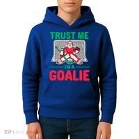 Funny Christmas Santa Ice Hockey Goaltender Goalie Meaningful Gift Kids Hoodie thumb 4