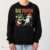 Funny Christmas Six Seven 67 Meme Women's Sweatshirt thumb 0