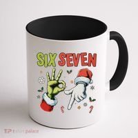 Funny Christmas Six Seven 67 Meme Coffee Mug thumb 1