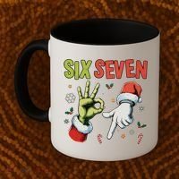 Funny Christmas Six Seven 67 Meme Coffee Mug thumb 2