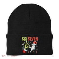 Funny Christmas Six Seven 67 Meme Beanie thumb 0